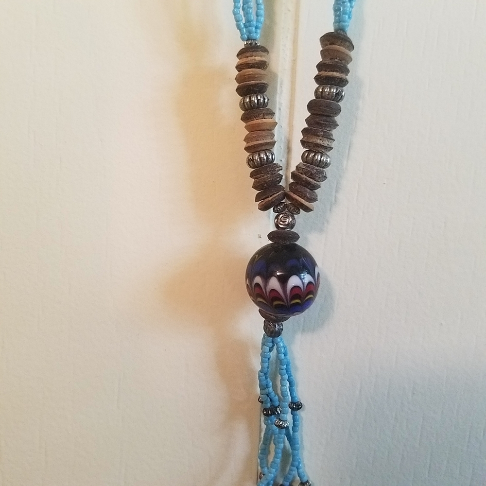 Necklace Beaded Turquoise